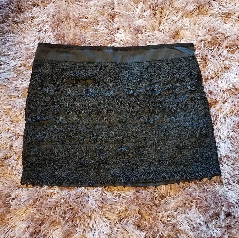 Forever 21 Black Lace Miniskirt
